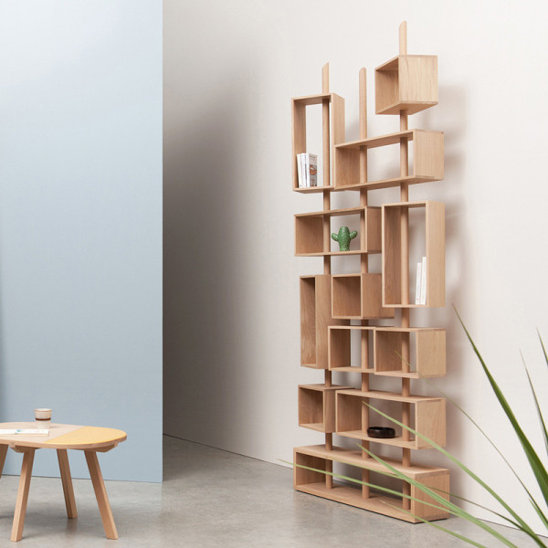 Drugeot Manufacture 3 MATS bookcase in solid oak