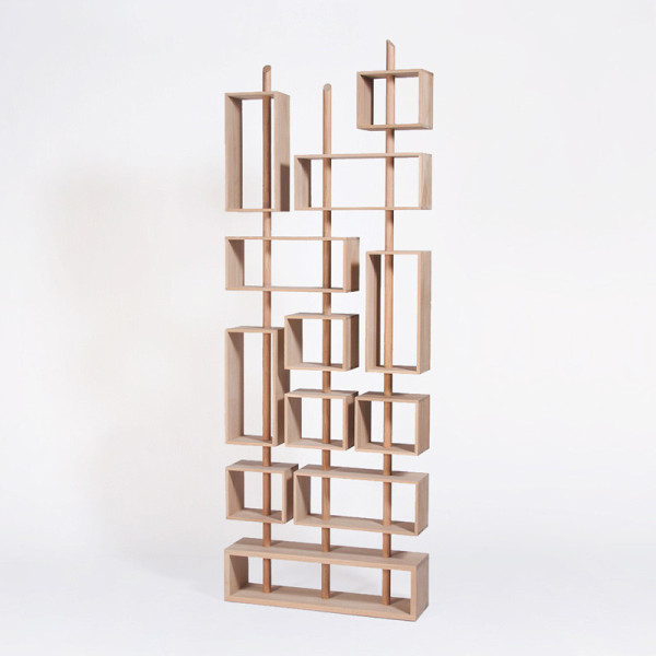 Drugeot Manufacture 3 MATS bookcase in solid oak