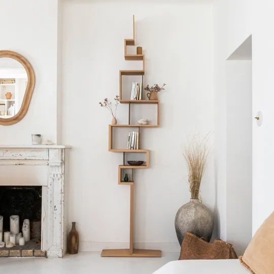 Drugeot Manufacture Glycine bookcase in solid oak