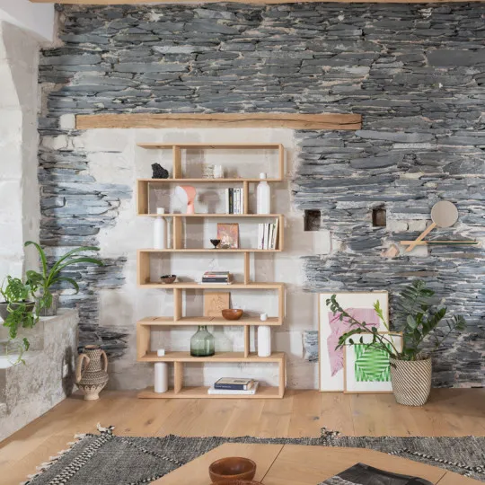 Drugeot Manufacture Bibliofleur bookcase in solid oak