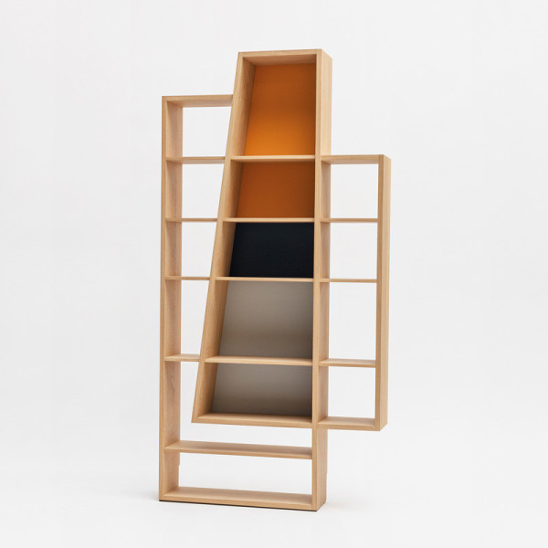 Drugeot Manufacture Voile solid oak bookcase - 14 colors