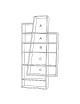 Drugeot Manufacture Voile solid oak bookcase - 14 colors