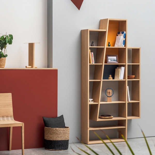 Drugeot Manufacture Voile solid oak bookcase - 14 colors