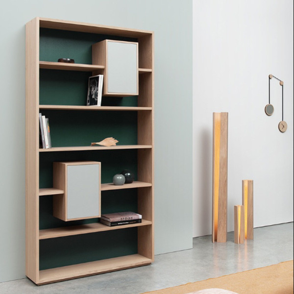 Drugeot Manufacture Mixage 100 solid oak bookcase - 14 colors