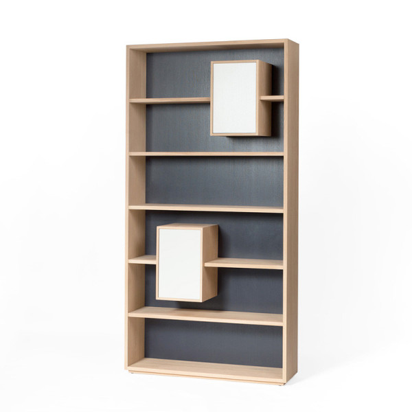 Drugeot Manufacture Mixage 100 solid oak bookcase - 14 colors