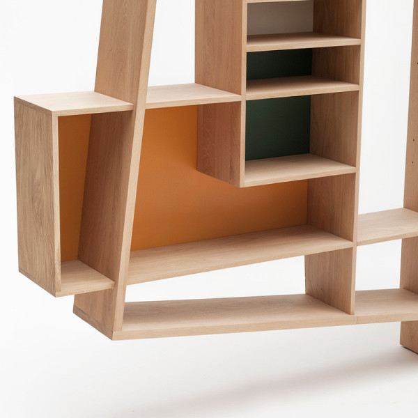 Drugeot Manufacture Frisco solid oak bookcase - 14 colors