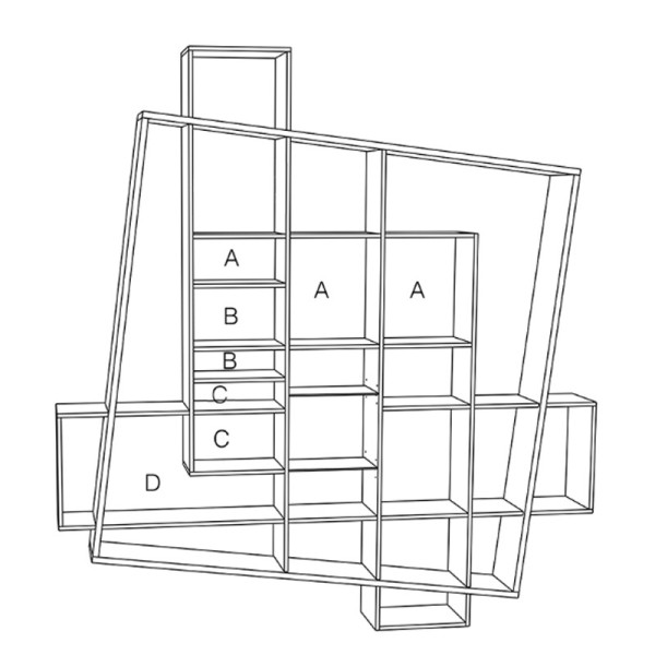 Drugeot Manufacture Frisco solid oak bookcase - 14 colors