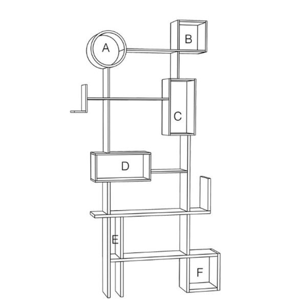 Drugeot Manufacture Réso solid oak bookcase - 14 colors