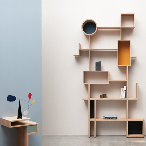 Drugeot Manufacture Réso solid oak bookcase - 14 colors