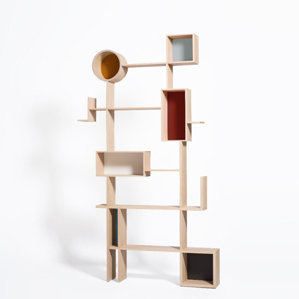 Drugeot Manufacture Réso solid oak bookcase - 14 colors