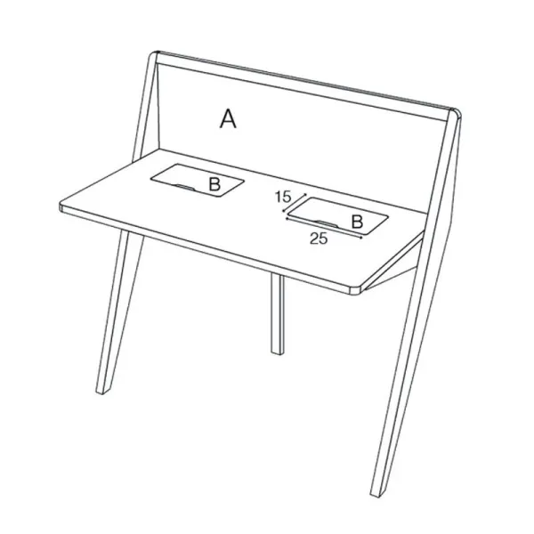Drugeot Manufacture Compas solid oak desk - 14 colors
