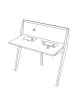 Drugeot Manufacture Compas solid oak desk - 14 colors