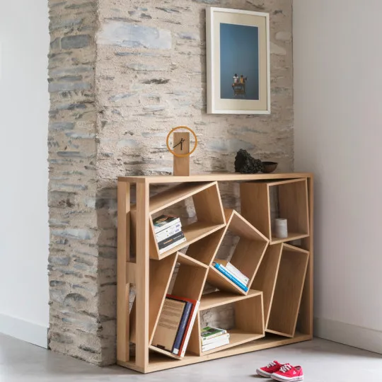 Drugeot Manufacture Console Bric à brac solid oak