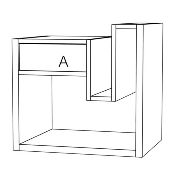 Drugeot Manufacture Bedside table Créneau solid oak - 14 colors