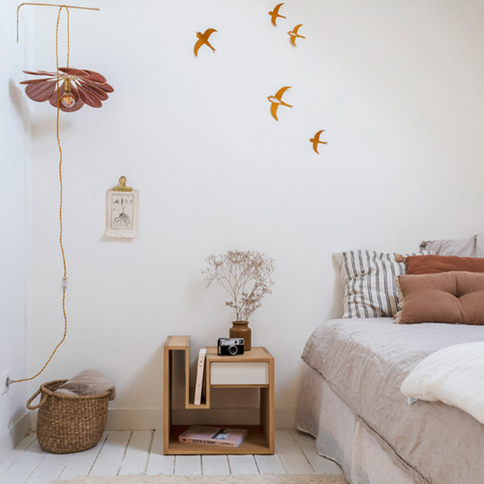 Drugeot Manufacture Bedside table Créneau solid oak - 14 colors