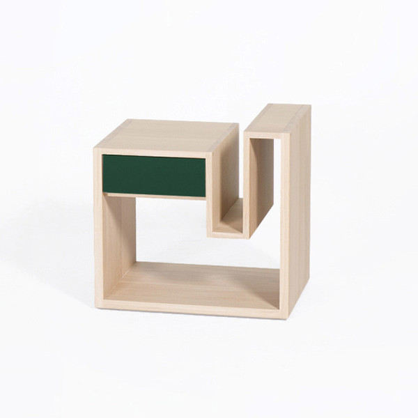 Drugeot Manufacture Bedside table Créneau solid oak - 14 colors