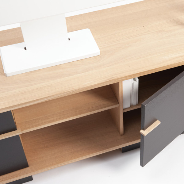 Drugeot Manufacture Ita solid oak TV stand - 14 colors