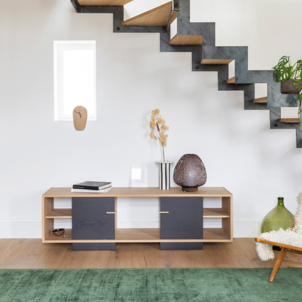 Drugeot Manufacture Ita solid oak TV stand - 14 colors