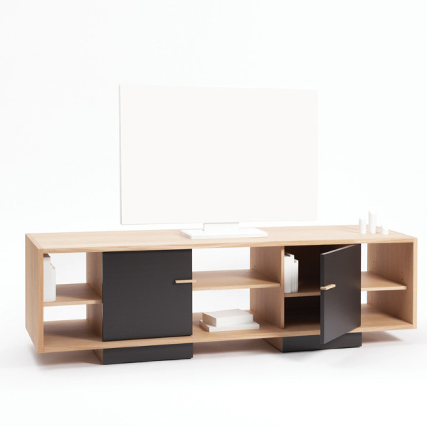 Drugeot Manufacture Ita solid oak TV stand - 14 colors