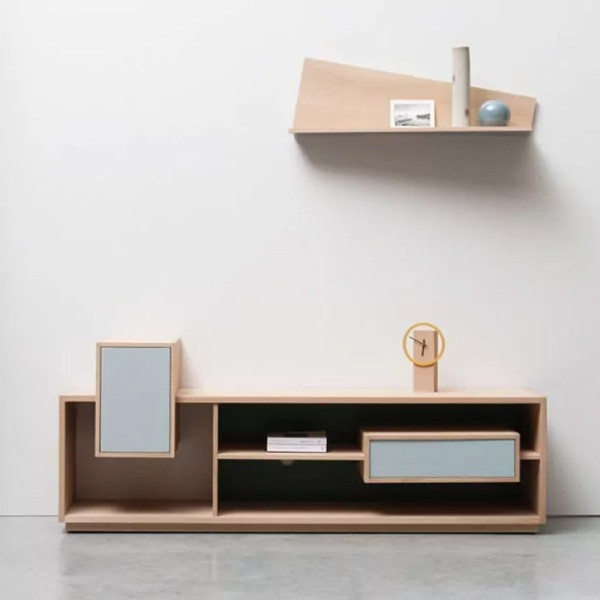 Drugeot Manufacture Mixage TV stand solid oak - 14 colors