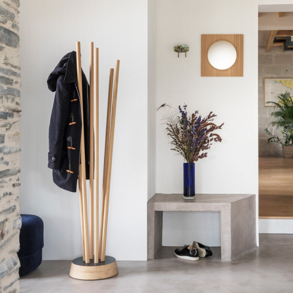 Drugeot Manufacture SPIRALE coat rack solid oak - 14 colors