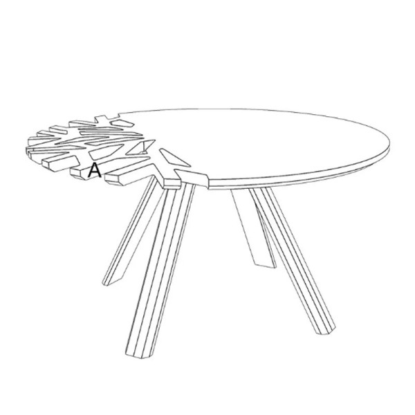 Drugeot Manufacture Canopée coffee table solid oak - 14 colors