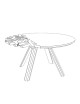 Drugeot Manufacture Canopée coffee table solid oak - 14 colors