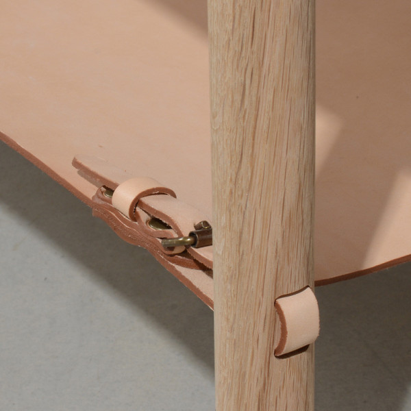 Drugeot Manufacture Coffee table Amac solid oak leather