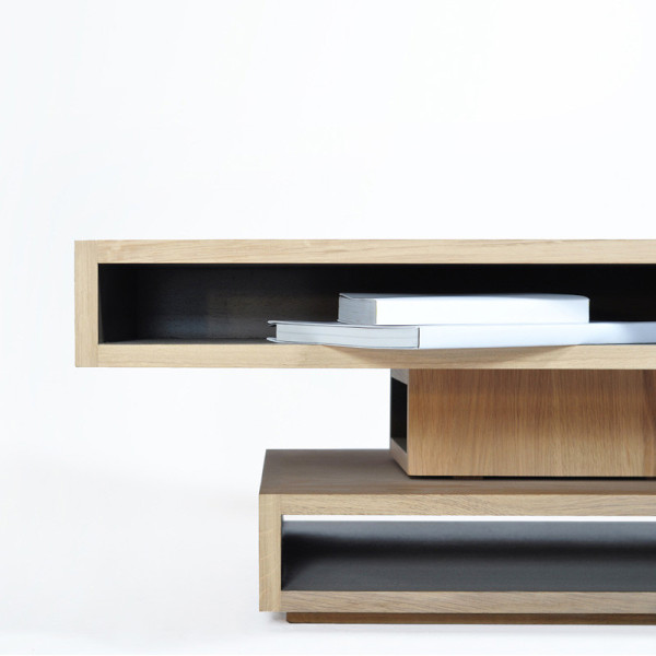 Drugeot Manufacture Cubocarré solid oak coffee table - 14 colors