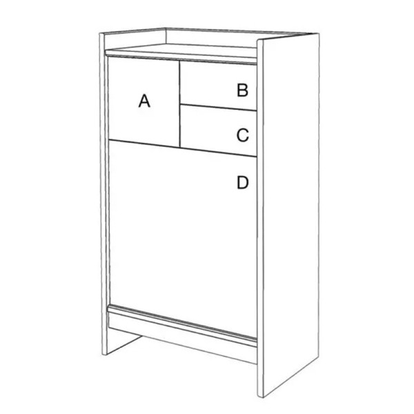 Drugeot Manufacture Chiffonier Bric 60 solid oak - 14 colors