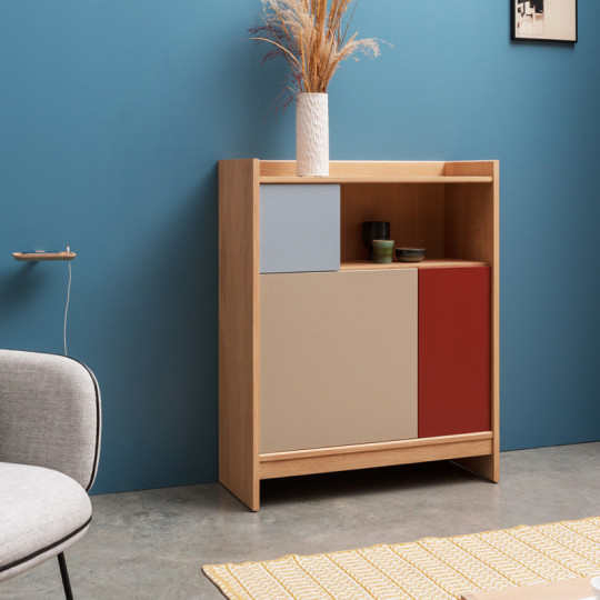 Drugeot Manufacture Chiffonier Bric 90 solid oak - 14 colors