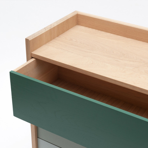 Drugeot Manufacture Bric solid oak chest of drawers - 14 colors