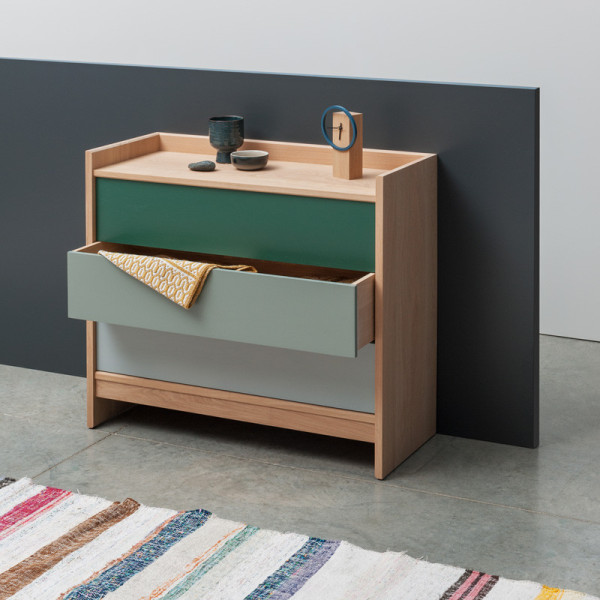 Drugeot Manufacture Bric solid oak chest of drawers - 14 colors