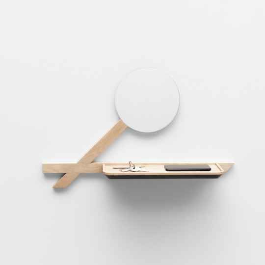 Drugeot Manufacture Dernier coup d'oeil shelf solid oak - 14 colors