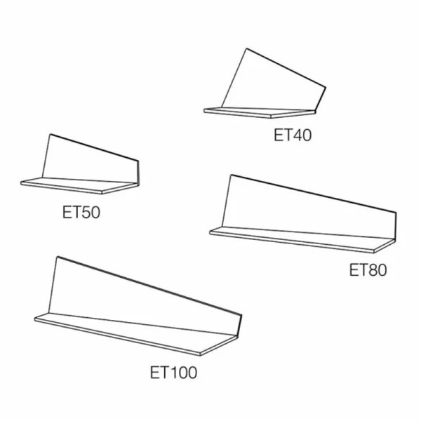 Drugeot Manufacture Pliage Shelf solid oak - 4 sizes 14 colors