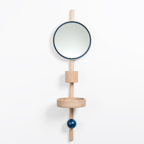 Drugeot Manufacture Satellite solid oak shelf valet - 14 colors