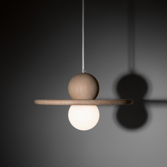 Drugeot Manufacture Nébuleuse pendant lamp solid oak - 14 colors