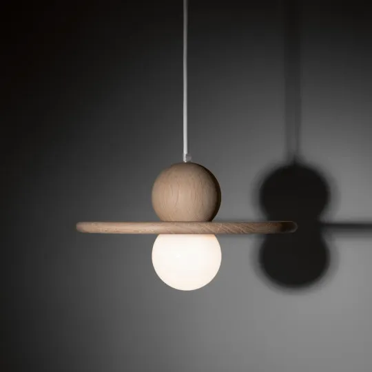 Drugeot Manufacture Nébuleuse pendant lamp solid oak - 14 colors