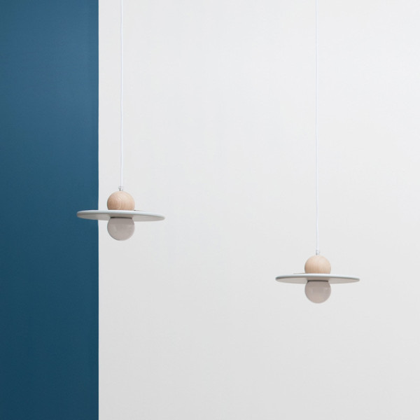 Drugeot Manufacture Nébuleuse pendant lamp solid oak - 14 colors