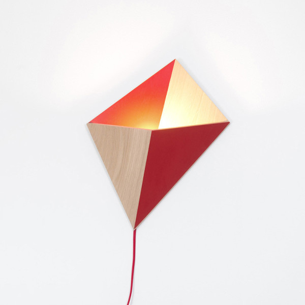 Drugeot Manufacture Cerf-Volant wall lamp solid oak - 14 colors