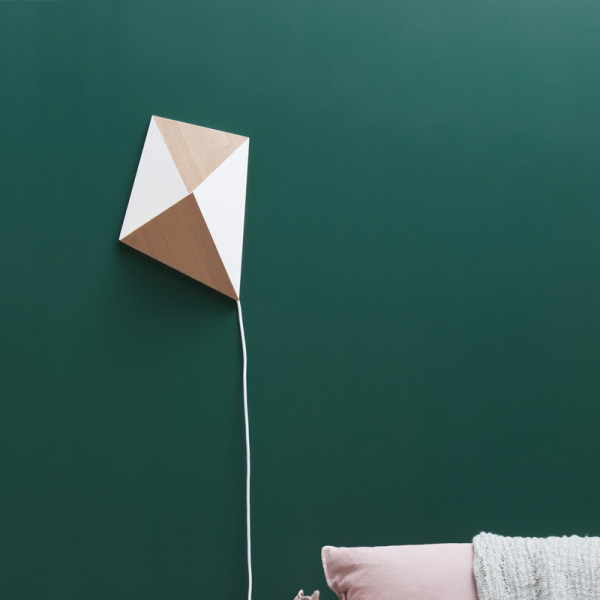 Drugeot Manufacture Cerf-Volant wall lamp solid oak - 14 colors