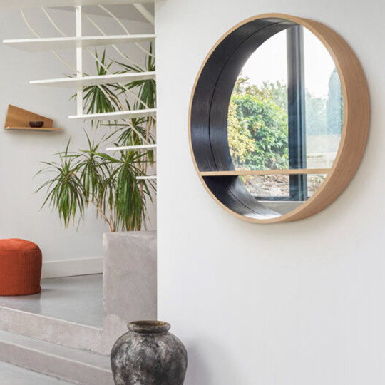 Drugeot Manufacture solid oak console mirror - 14 colors