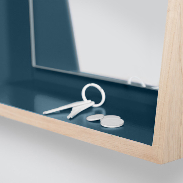 Drugeot Manufacture Float mirror shelf solid oak - 14 colors