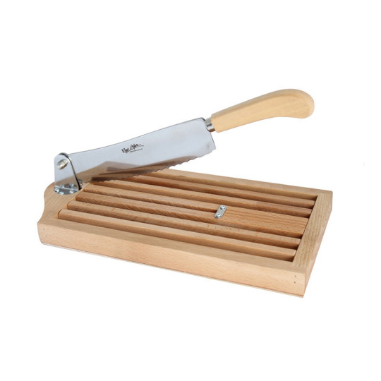 Roger Orfèvre wood bread cutter crumb catcher
