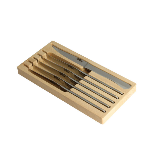 Roger Orfèvre Box of 6 Maître d'hôtel knives - 2 finishes