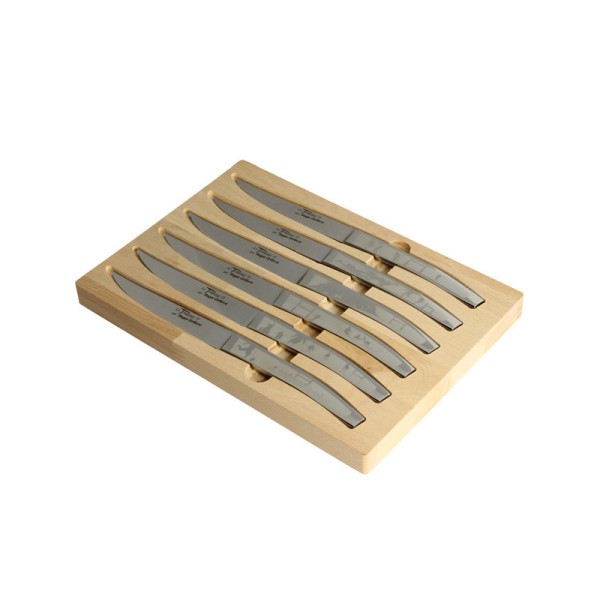 Roger Orfèvre Box of 6 Le Thiers knives "Décors rugby"