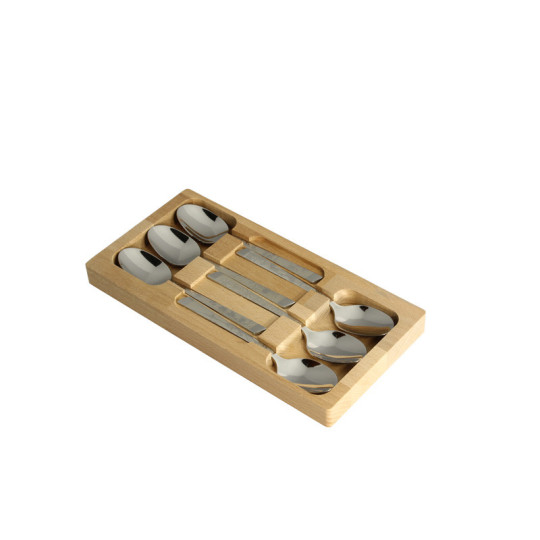 Roger Orfèvre Box of 6 teaspoons "Décors natura"