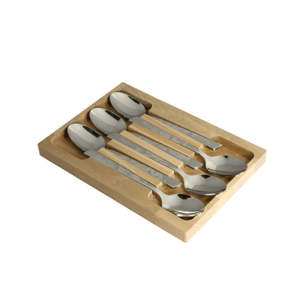 Roger Orfèvre Box of 6 table spoons "Décors les arts"