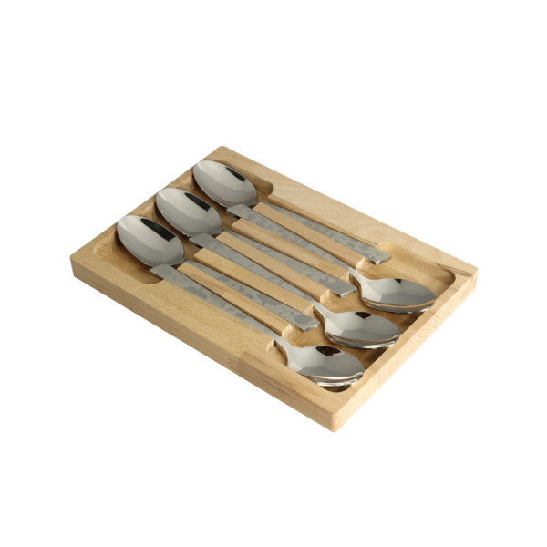Roger Orfèvre Box of 6 table spoons "Décors paysages"
