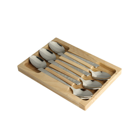 Roger Orfèvre Box of 6 table spoons "Décors rugby"